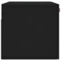 vidaXL Wandschrank Schwarz 80x36,5x35 cm Holzwerkstoff vidaXL Wandschrank Schwarz 80x36,5x35 cm Holzwerkstoff