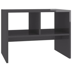vidaXL Beistelltisch Hochglanz-Grau 60x40x45 cm Holzwerkstoff