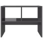 vidaXL Beistelltisch Hochglanz-Grau 60x40x45 cm Holzwerkstoff vidaXL Beistelltisch Hochglanz-Grau 60x40x45 cm Holzwerkstoff