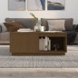 vidaXL Couchtisch Honigbraun 100x101x40,5 cm Massivholz Kiefer vidaXL Couchtisch Honigbraun 100x101x40,5 cm Massivholz Kiefer