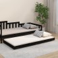 vidaXL Massivholzbett Schwarz 75x190 cm Kiefer vidaXL Massivholzbett Schwarz 75x190 cm Kiefer