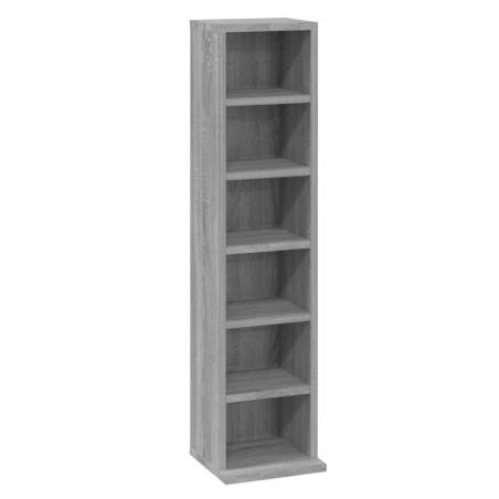 vidaXL CD-Regal Grau Sonoma 21x20x88 cm Holzwerkstoff