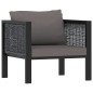 10-tlg. Garten-Lounge-Set mit Auflagen Poly Rattan Anthrazit 10-tlg. Garten-Lounge-Set mit Auflagen Poly Rattan Anthrazit