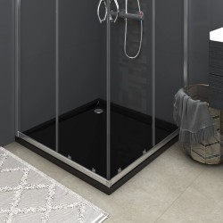 vidaXL Duschtasse ABS Quadratisch Schwarz 90x90 cm 