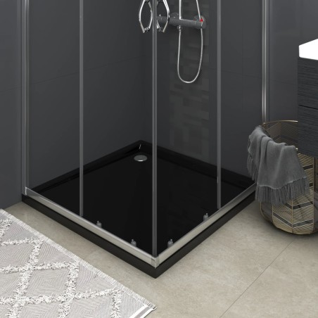 vidaXL Duschtasse ABS Quadratisch Schwarz 90x90 cm 