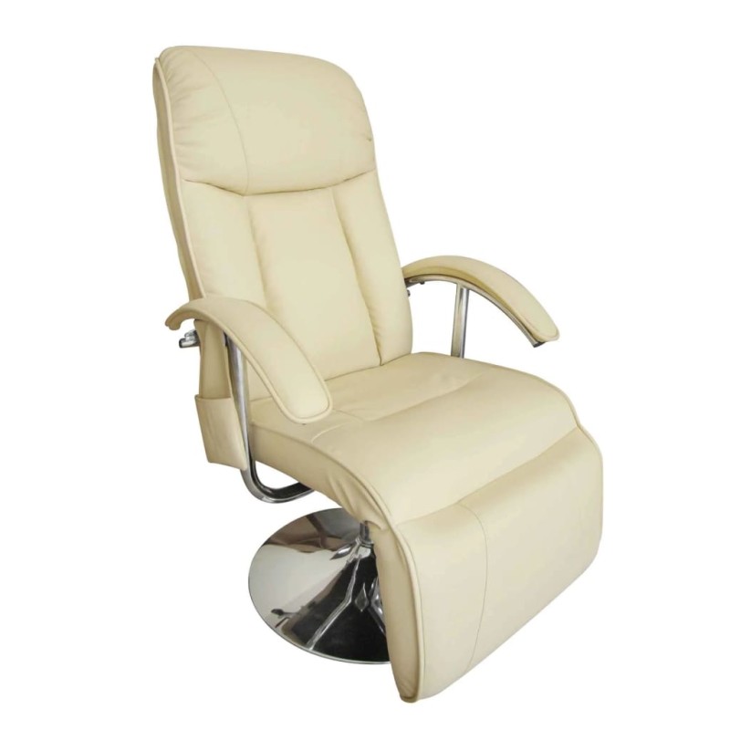 Massagesessel Cremeweiß Kunstleder Massagesessel Cremeweiß Kunstleder