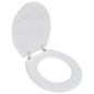 vidaXL Toilettensitz MDF Deckel Schlichtes Design Weiß vidaXL Toilettensitz MDF Deckel Schlichtes Design Weiß