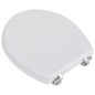 vidaXL Toilettensitz MDF Deckel Schlichtes Design Weiß vidaXL Toilettensitz MDF Deckel Schlichtes Design Weiß