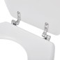 vidaXL Toilettensitz MDF Deckel Schlichtes Design Weiß vidaXL Toilettensitz MDF Deckel Schlichtes Design Weiß