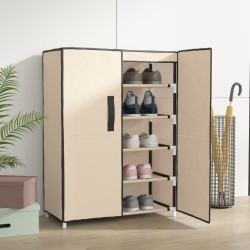 vidaXL Schuhschrank Creme 60x28x90 cm Stoff