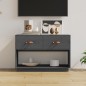 vidaXL TV-Schrank Grau 90x40x60 cm Massivholz Kiefer vidaXL TV-Schrank Grau 90x40x60 cm Massivholz Kiefer