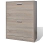 vidaXL Schuhschrank Holz in Eichen-Optik mit 2 Schuhkippern vidaXL Schuhschrank Holz in Eichen-Optik mit 2 Schuhkippern
