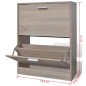 vidaXL Schuhschrank Holz in Eichen-Optik mit 2 Schuhkippern vidaXL Schuhschrank Holz in Eichen-Optik mit 2 Schuhkippern