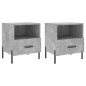 vidaXL Nachttische 2 Stk. Betongrau 40x35x47,5 cm Holzwerkstoff vidaXL Nachttische 2 Stk. Betongrau 40x35x47,5 cm Holzwerkstoff