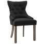 Esszimmerstühle 2 Stk. Schwarz Stoff Esszimmerstühle 2 Stk. Schwarz Stoff