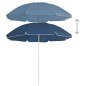 vidaXL Sonnenschirm mit Stahlmast Blau 180 cm vidaXL Sonnenschirm mit Stahlmast Blau 180 cm