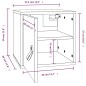 vidaXL Wandschrank Grau 31,5x30x30 cm Massivholz Kiefer vidaXL Wandschrank Grau 31,5x30x30 cm Massivholz Kiefer