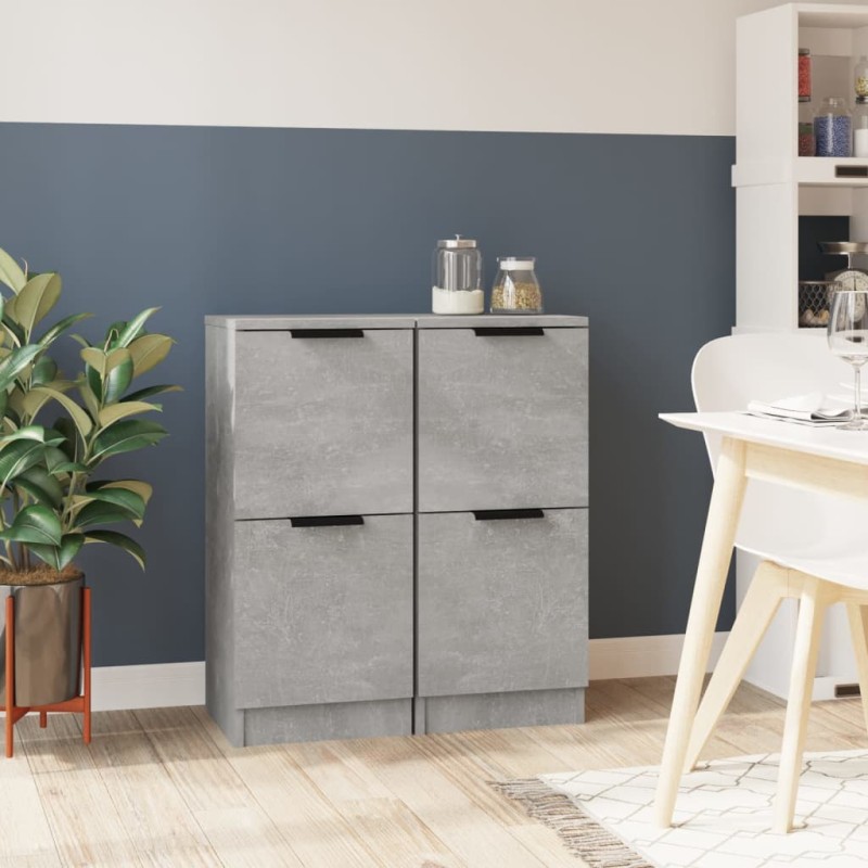 vidaXL Sideboards 2 Stk. Betongrau 30x30x70 cm Holzwerkstoff vidaXL Sideboards 2 Stk. Betongrau 30x30x70 cm Holzwerkstoff