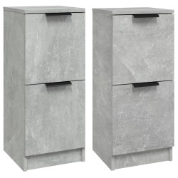 vidaXL Sideboards 2 Stk. Betongrau 30x30x70 cm Holzwerkstoff