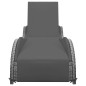 Sonnenliege mit Auflage Poly Rattan Anthrazit Sonnenliege mit Auflage Poly Rattan Anthrazit
