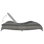 Sonnenliege mit Auflage Poly Rattan Anthrazit Sonnenliege mit Auflage Poly Rattan Anthrazit