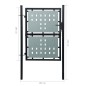 vidaXL Zauntor (Einzeltor) Schwarz 100x250 cm vidaXL Zauntor (Einzeltor) Schwarz 100x250 cm