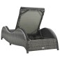 Sonnenliege mit Auflage Poly Rattan Anthrazit Sonnenliege mit Auflage Poly Rattan Anthrazit