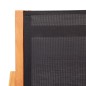 vidaXL Garten-Loungestuhl Schwarz Massivholz Eukalyptus und Textilene vidaXL Garten-Loungestuhl Schwarz Massivholz Eukalyptus und Textilene