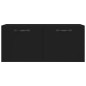 vidaXL Wandschrank Schwarz 80x36,5x35 cm Holzwerkstoff
