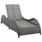 Sonnenliege mit Auflage Poly Rattan Anthrazit Sonnenliege mit Auflage Poly Rattan Anthrazit