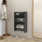 vidaXL Wand-Schuhschrank Grau 60x18x90 cm Holzwerkstoff vidaXL Wand-Schuhschrank Grau 60x18x90 cm Holzwerkstoff