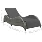 Sonnenliege mit Auflage Poly Rattan Anthrazit Sonnenliege mit Auflage Poly Rattan Anthrazit