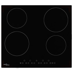 vidaXL Glaskeramik-Kochfeld mit 4 Platten Touch Control 6000 W