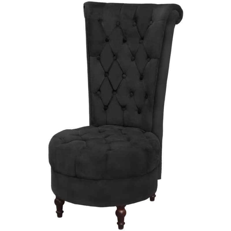 vidaXL Sessel mit hoher Lehne Schwarz Stoff vidaXL Sessel mit hoher Lehne Schwarz Stoff