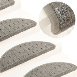 vidaXL Treppenmatten 15 Stk. Grau 56x17x3 cm