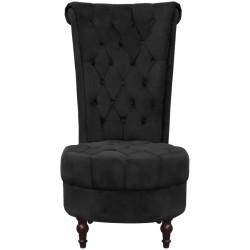 vidaXL Sessel mit hoher Lehne Schwarz Stoff 
