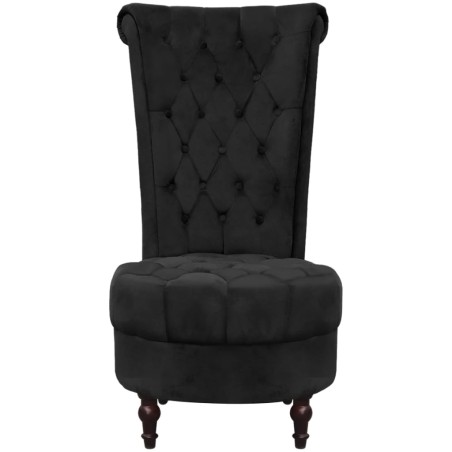 vidaXL Sessel mit hoher Lehne Schwarz Stoff 
