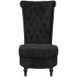 vidaXL Sessel mit hoher Lehne Schwarz Stoff vidaXL Sessel mit hoher Lehne Schwarz Stoff