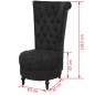 vidaXL Sessel mit hoher Lehne Schwarz Stoff vidaXL Sessel mit hoher Lehne Schwarz Stoff