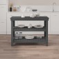vidaXL Werkbank Grau 110,5x50x80 cm Massivholz Kiefer vidaXL Werkbank Grau 110,5x50x80 cm Massivholz Kiefer