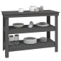 vidaXL Werkbank Grau 110,5x50x80 cm Massivholz Kiefer vidaXL Werkbank Grau 110,5x50x80 cm Massivholz Kiefer