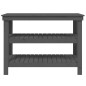 vidaXL Werkbank Grau 110,5x50x80 cm Massivholz Kiefer vidaXL Werkbank Grau 110,5x50x80 cm Massivholz Kiefer