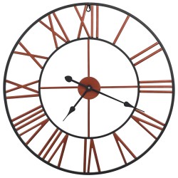 vidaXL Wanduhr Metall 58 cm Rot