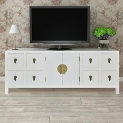 vidaXL Holz-Sideboard Asiatisches Design 8 Schubladen 2 Türen 