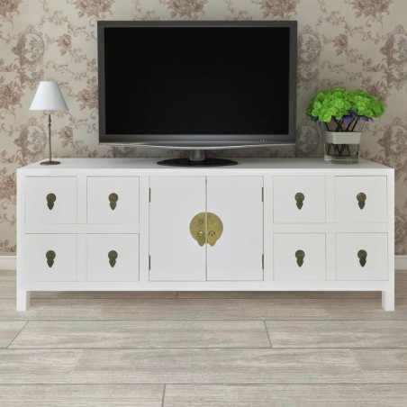 vidaXL Holz-Sideboard Asiatisches Design 8 Schubladen 2 Türen 