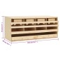vidaXL 4er Legenest 106x40x45 cm Massivholz Kiefer vidaXL 4er Legenest 106x40x45 cm Massivholz Kiefer