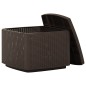 vidaXL Gartentisch Mokka 53x53x40 cm Kunststoff vidaXL Gartentisch Mokka 53x53x40 cm Kunststoff