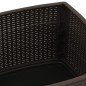 vidaXL Gartentisch Mokka 53x53x40 cm Kunststoff vidaXL Gartentisch Mokka 53x53x40 cm Kunststoff