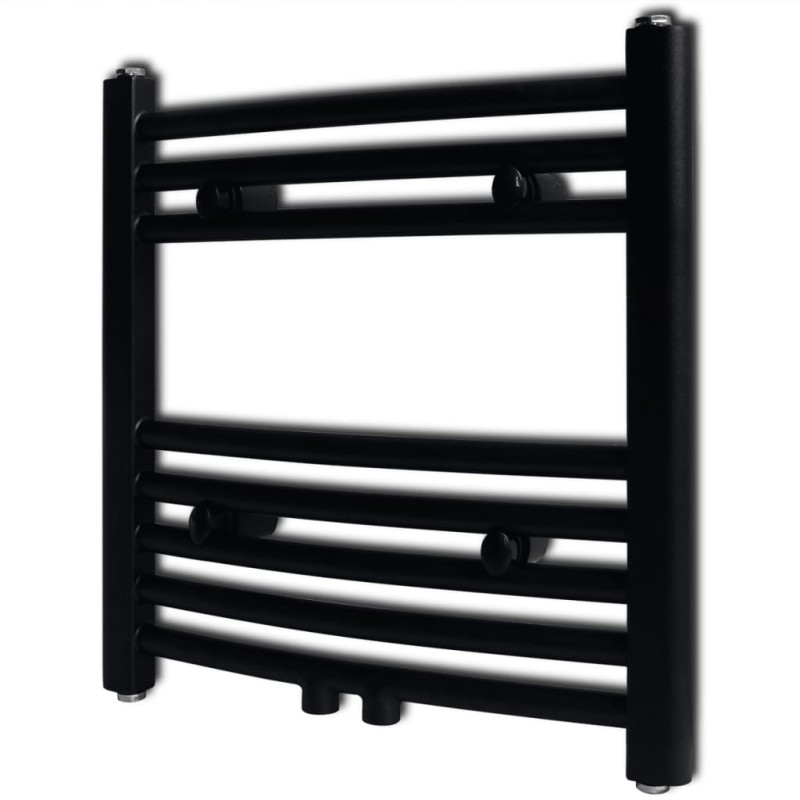 Handtuchheizkörper Warmwasser Gebogen Schwarz 480x480 mm Handtuchheizkörper Warmwasser Gebogen Schwarz 480x480 mm