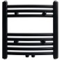 Handtuchheizkörper Warmwasser Gebogen Schwarz 480x480 mm Handtuchheizkörper Warmwasser Gebogen Schwarz 480x480 mm